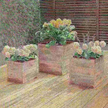 Square Planters – 3-Piece Set, Gray